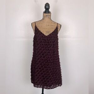 1. State Mini Dress Size M Maroon Chiffon Evening Cocktail Cami Sleeveless